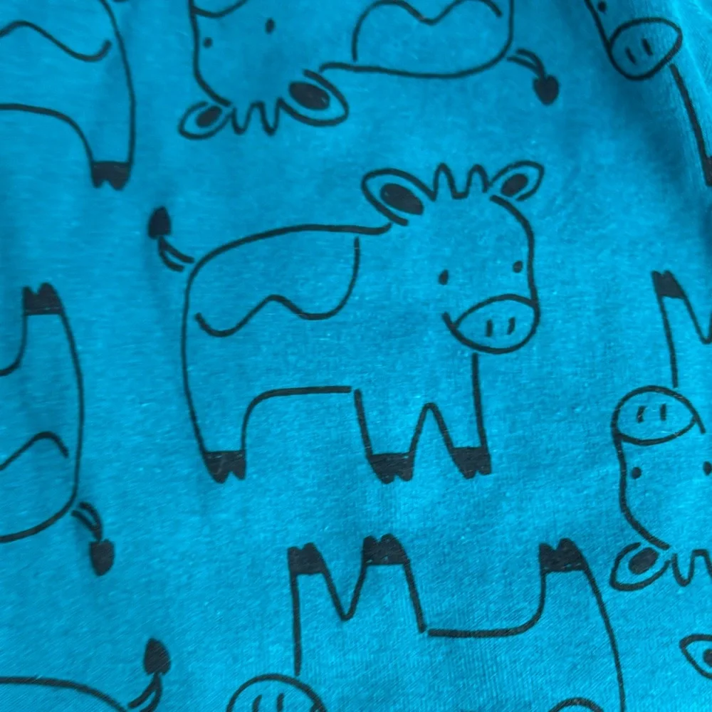 NWT 5 Piece Carter's Bodysuits Onesies Set - Teal, Blue, Mustard Koala Cow Pig